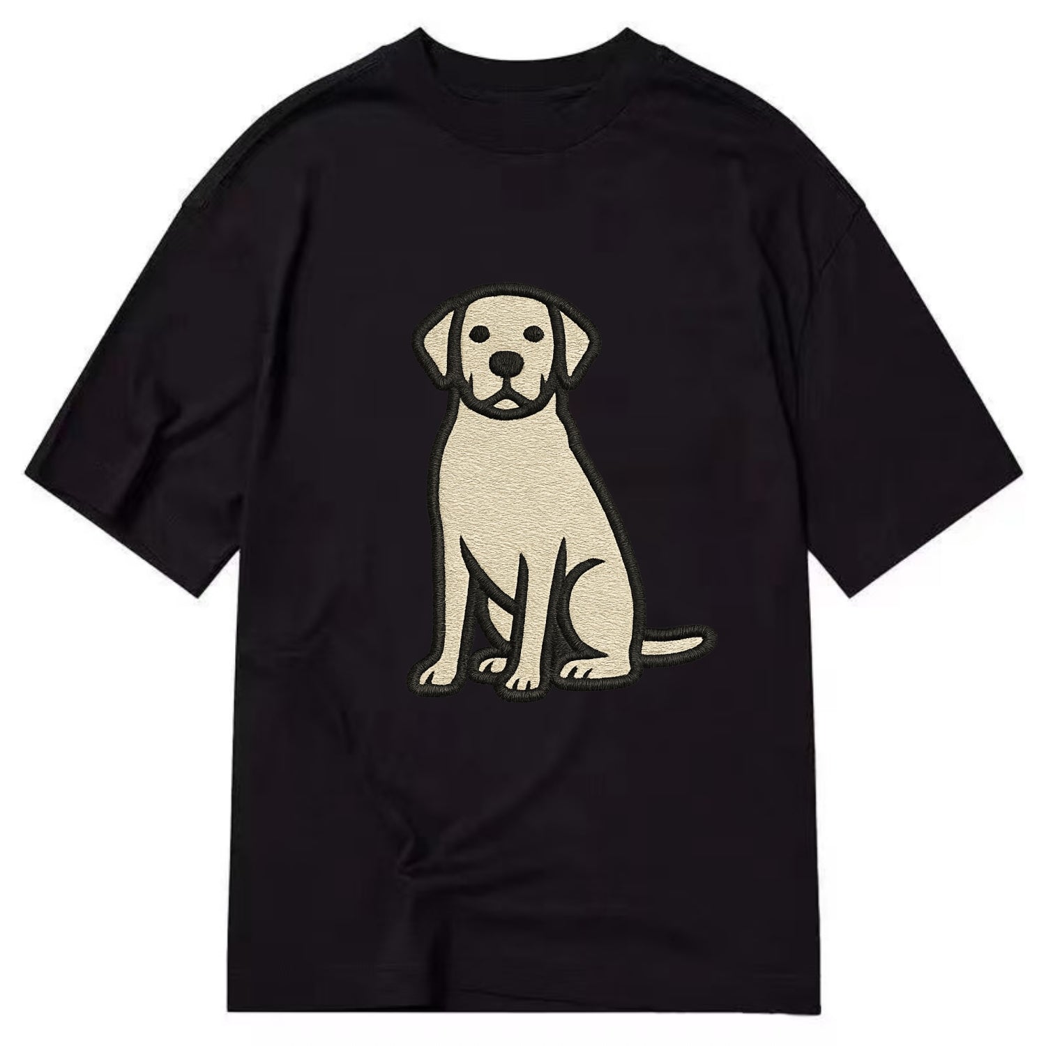 Goldador - Golden Lab mix sitting pose - Classic T-shirt - Black