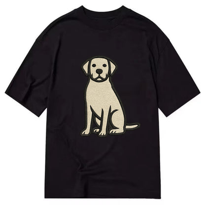 Goldador - Golden Lab mix sitting pose - Classic T-shirt - Black