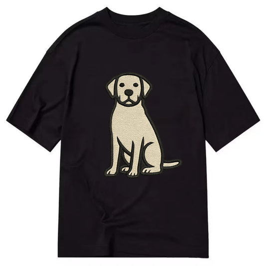 Goldador - Golden Lab mix sitting pose - Classic T-shirt - Black