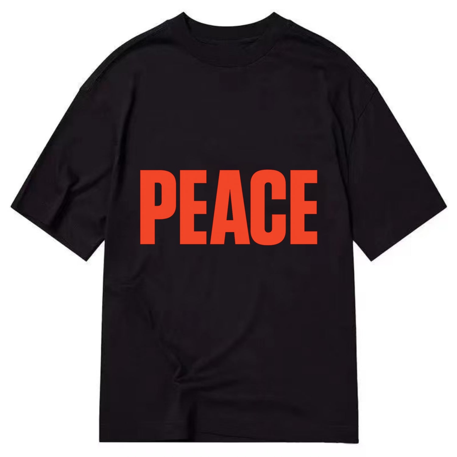 Bold typography design - "PEACE" - inner calm, tranquility, serenity - Classic T-shirt - Black