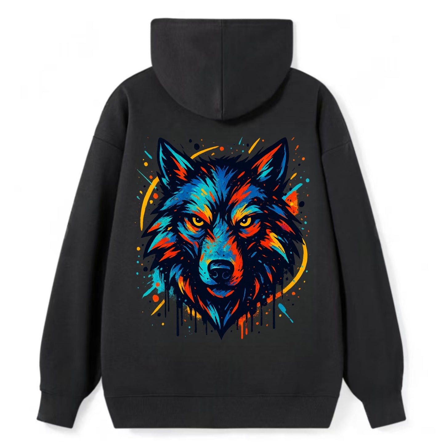 Alpha Wolf Leader  - Classic Pullover Hoodie - Black