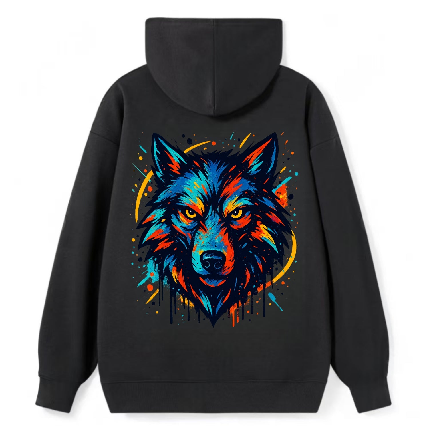 Alpha Wolf Leader  - Classic Pullover Hoodie - Black