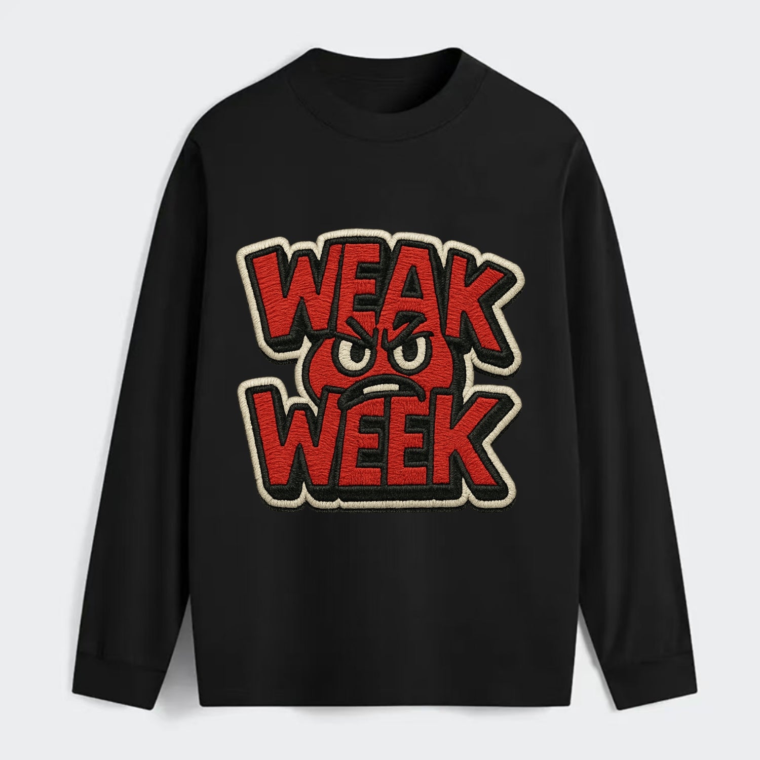 WEAK;WEEK WARRIOR Monday Blue Cap - Classic Long Sleeve Shirt - Black
