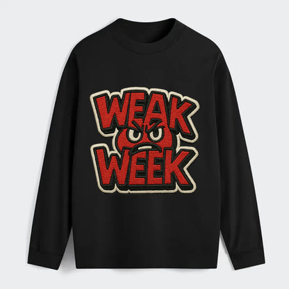 WEAK;WEEK WARRIOR Monday Blue Cap - Classic Long Sleeve Shirt - Black