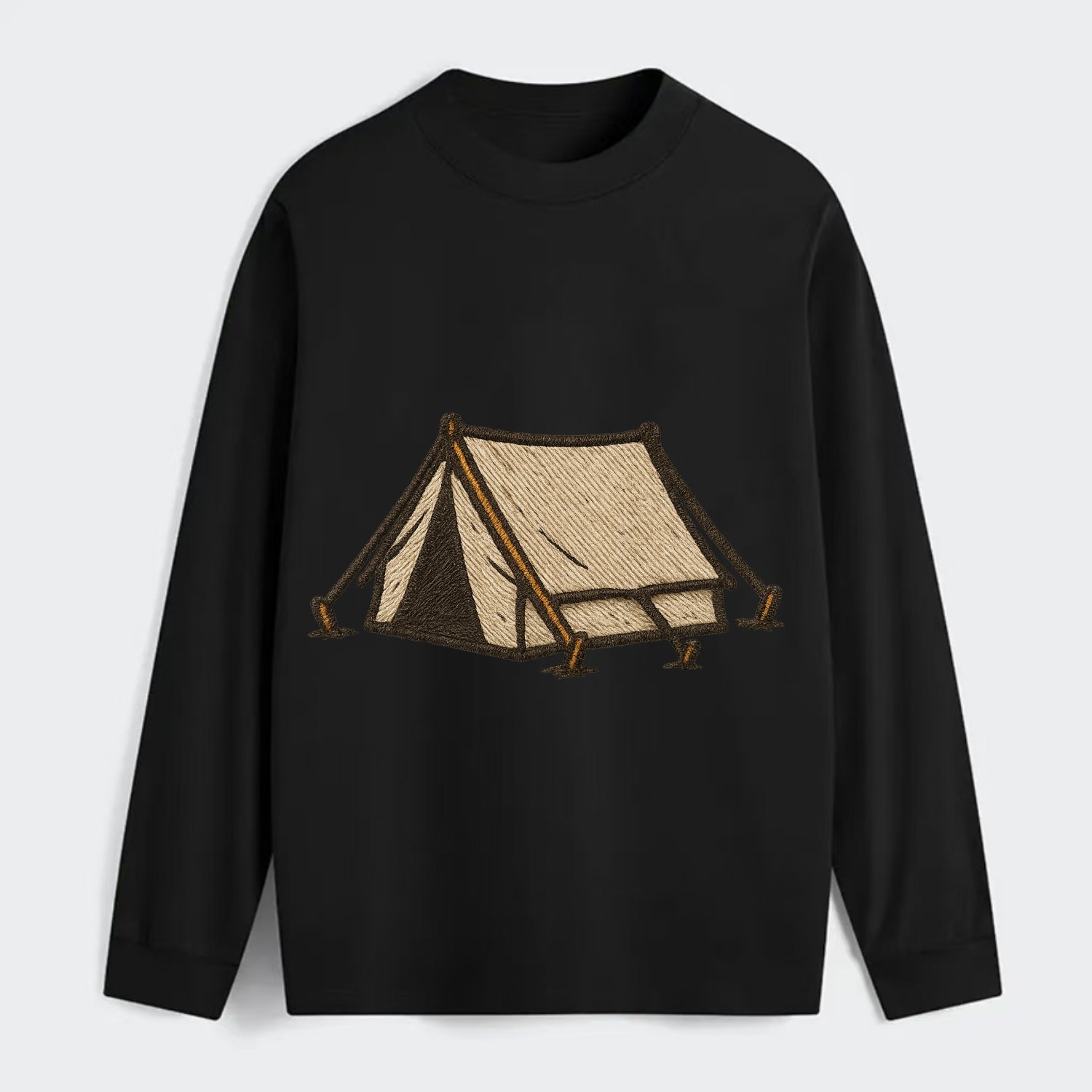 Camping Tent  - Classic Long Sleeve Shirt - Black