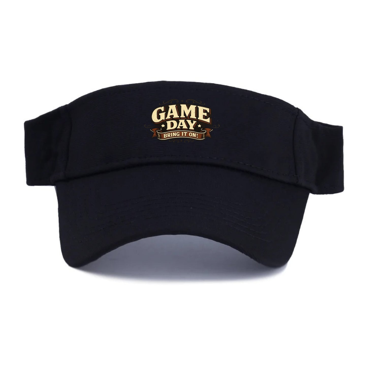 Bold typography design - "GAME DAY" - competition ready, bring it on - Visor - Black