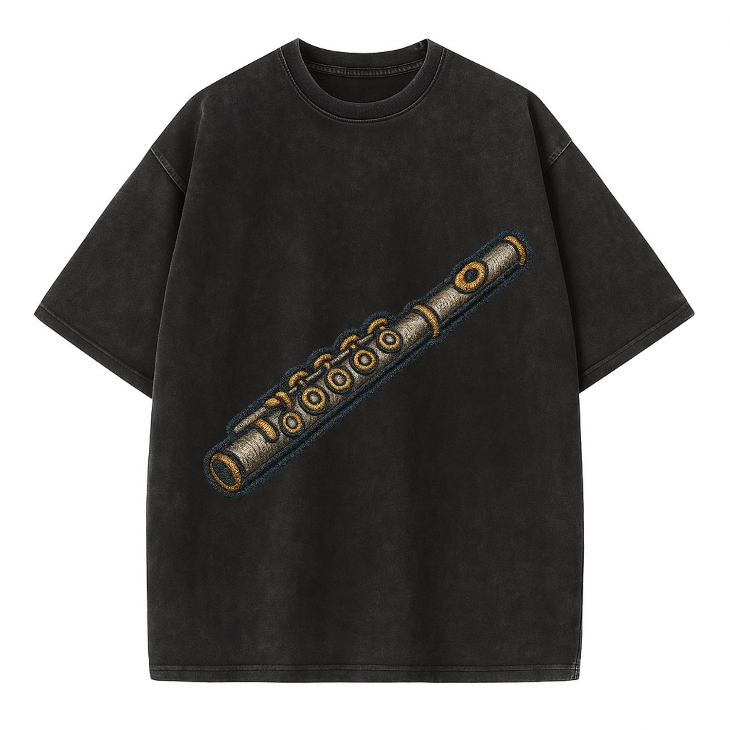 Flute  - Vintage T-shirt - Black