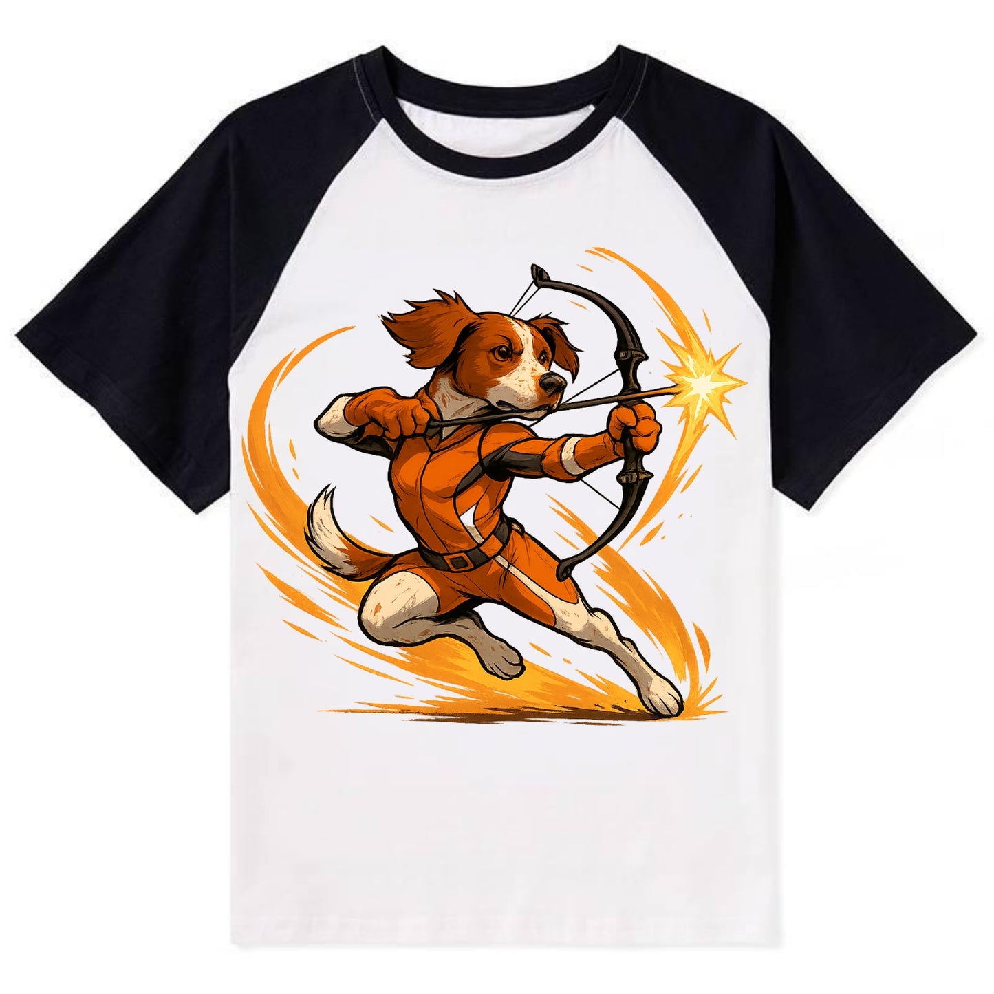 Brittany Hawkeye  - Contrast Raglan T-shirt - Black