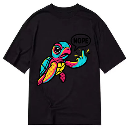baby sea turtle swimming gracefully, one flipper extended sassily - Classic T-shirt - Black