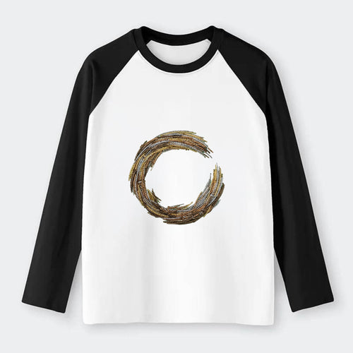 Enso Circle - Raglan Long Sleeve T-Shirt