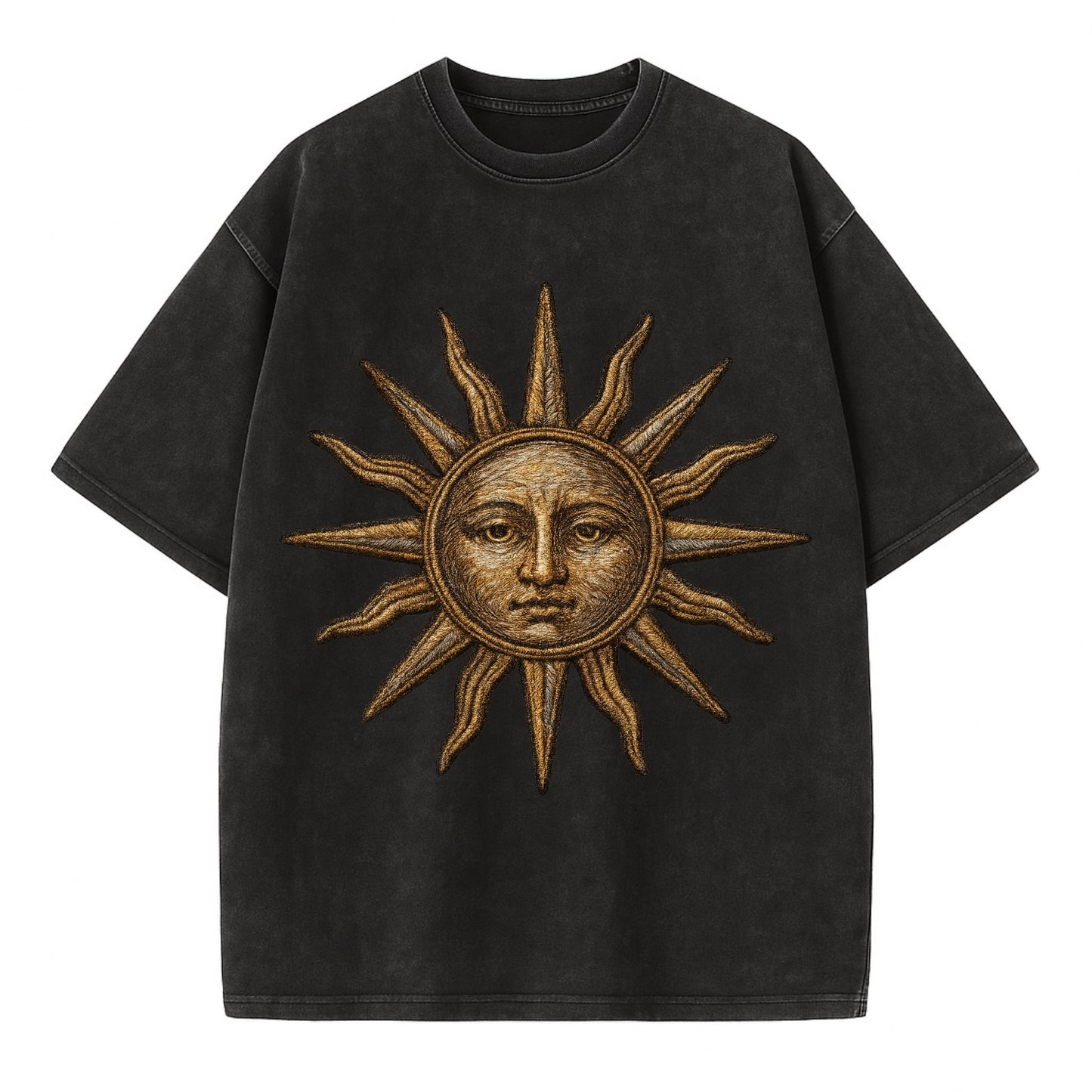 Sun Rays  - Vintage T-shirt - Black