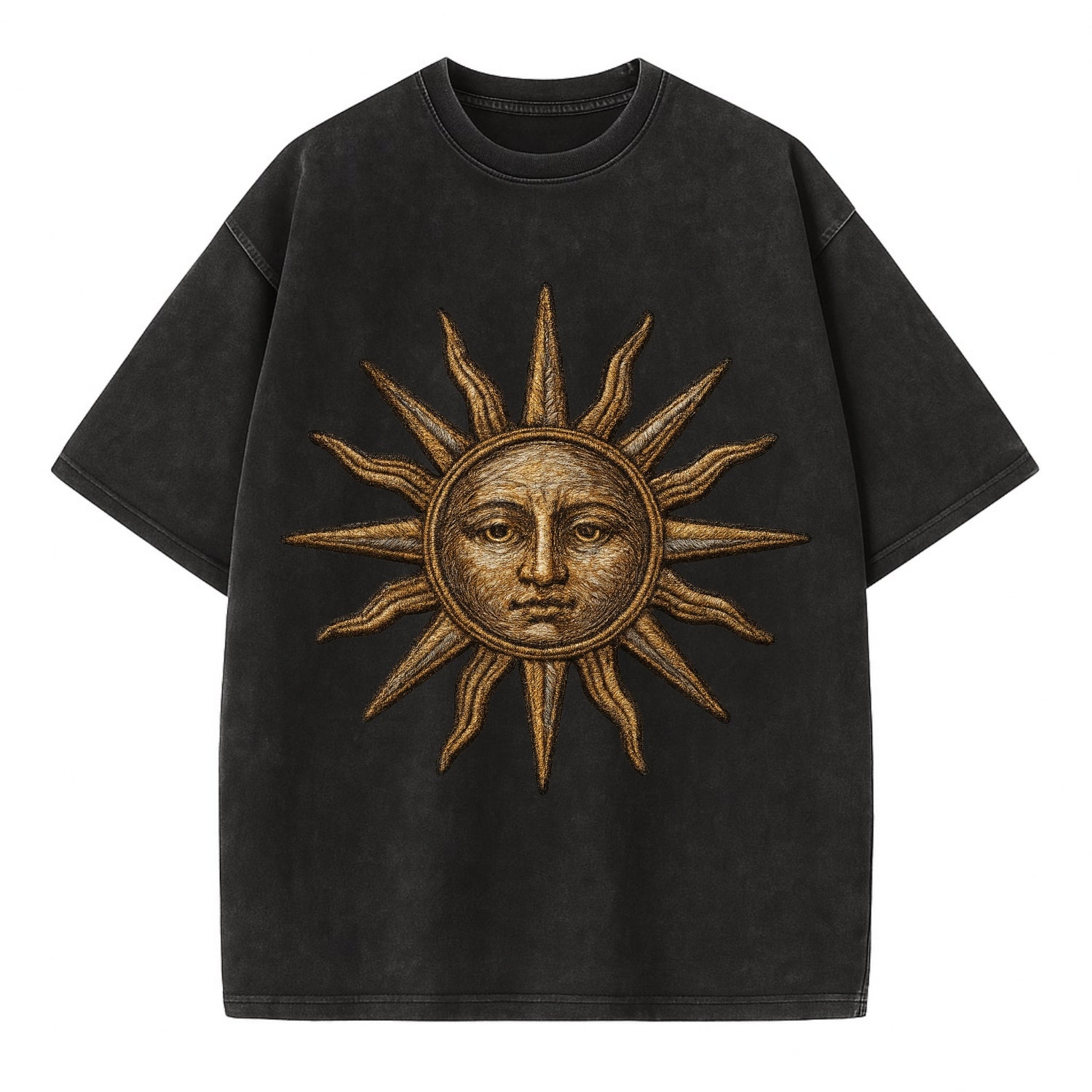 Sun Rays  - Vintage T-shirt - Black