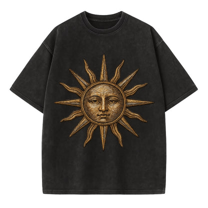Sun Rays  - Vintage T-shirt - Black