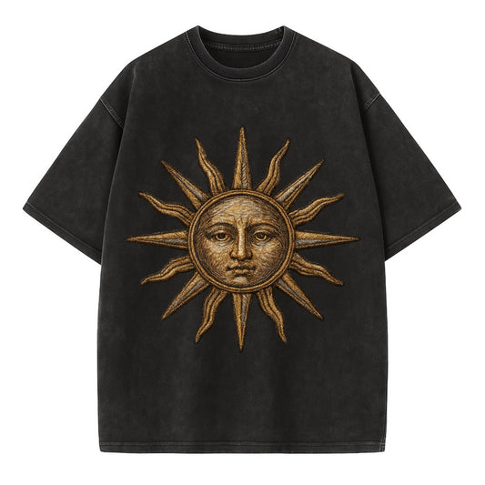 Sun Rays  - Vintage T-shirt - Black