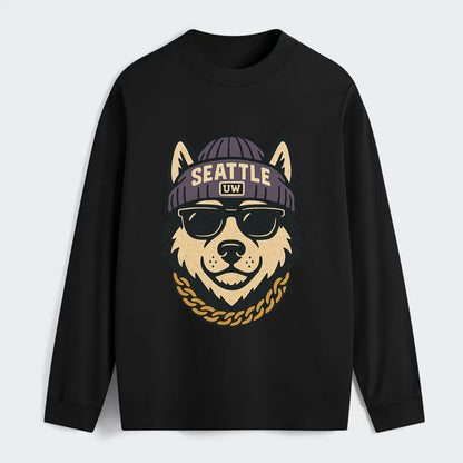 Seattle Husky - Classic Long Sleeve Shirt - Black