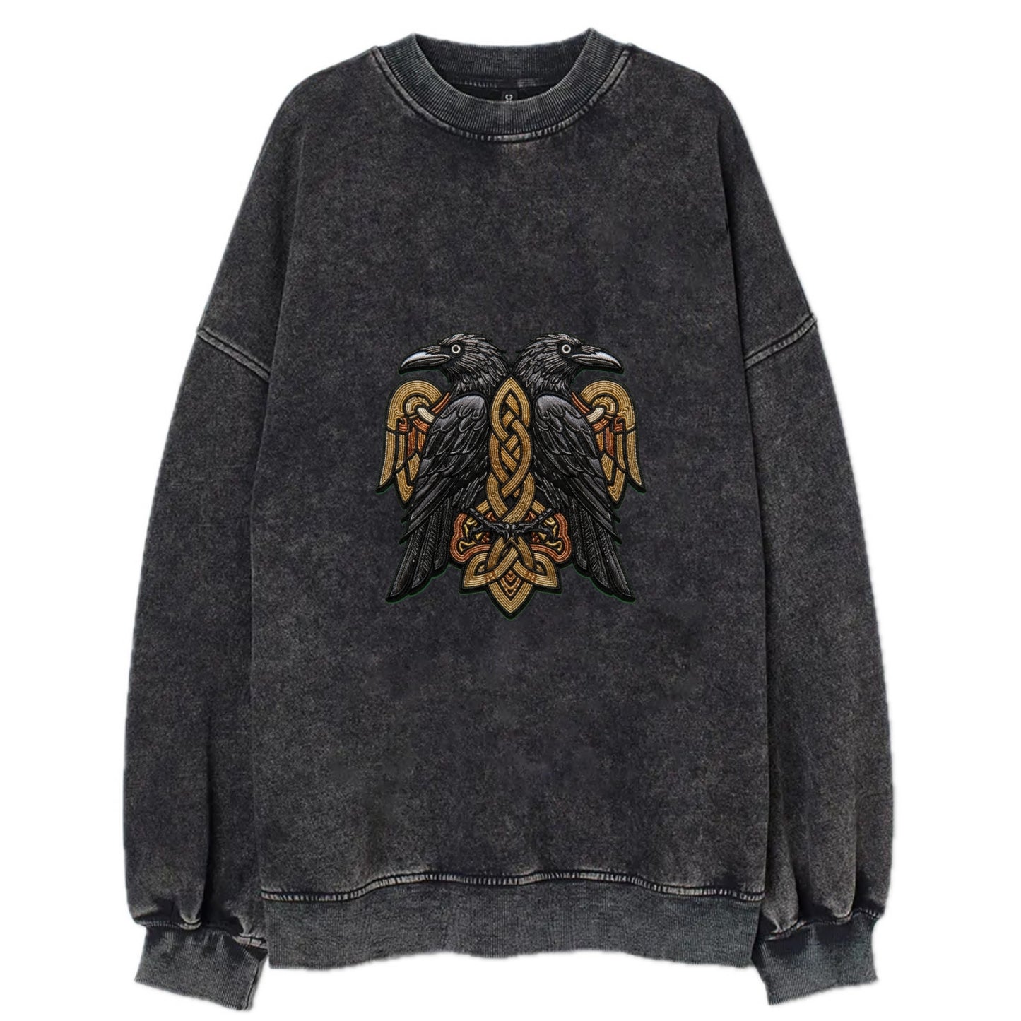 Odin's Ravens - Vintage Sweatshirt - Black