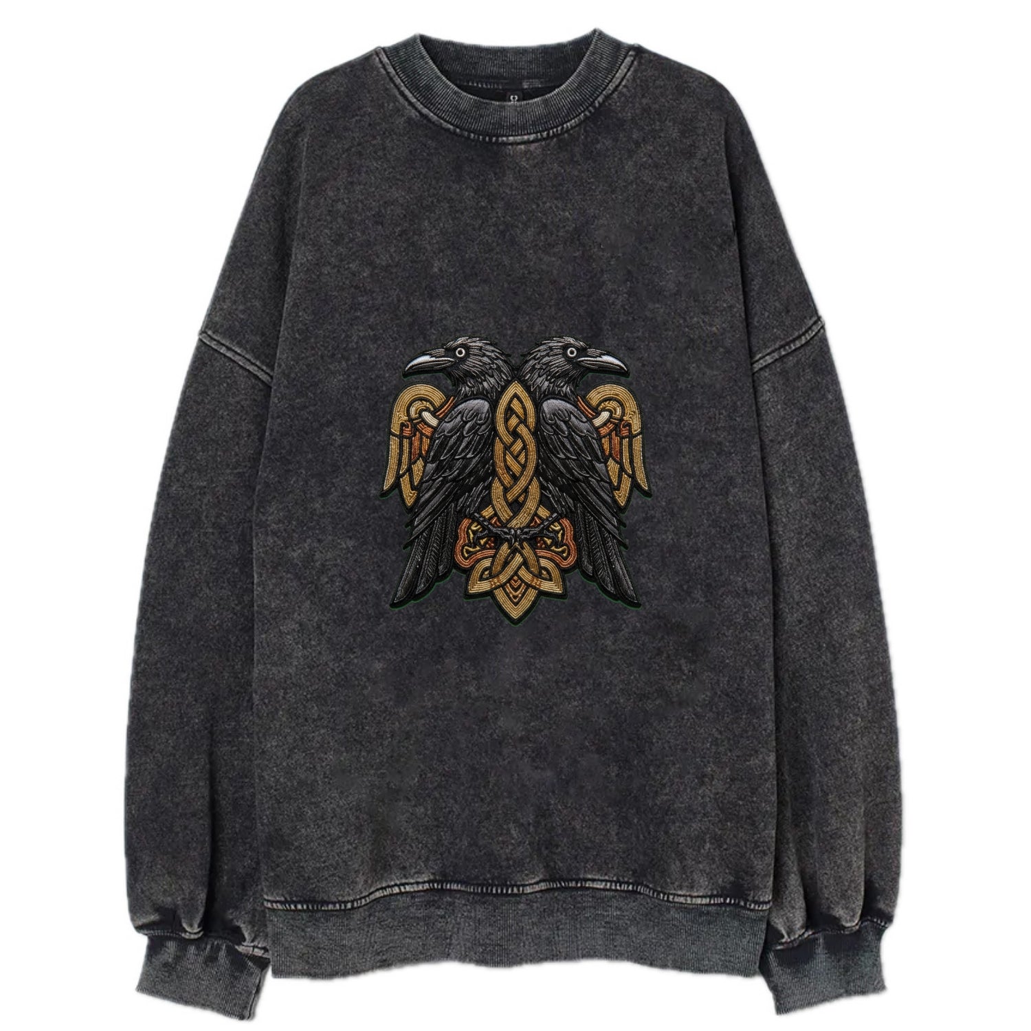 Odin's Ravens - Vintage Sweatshirt - Black