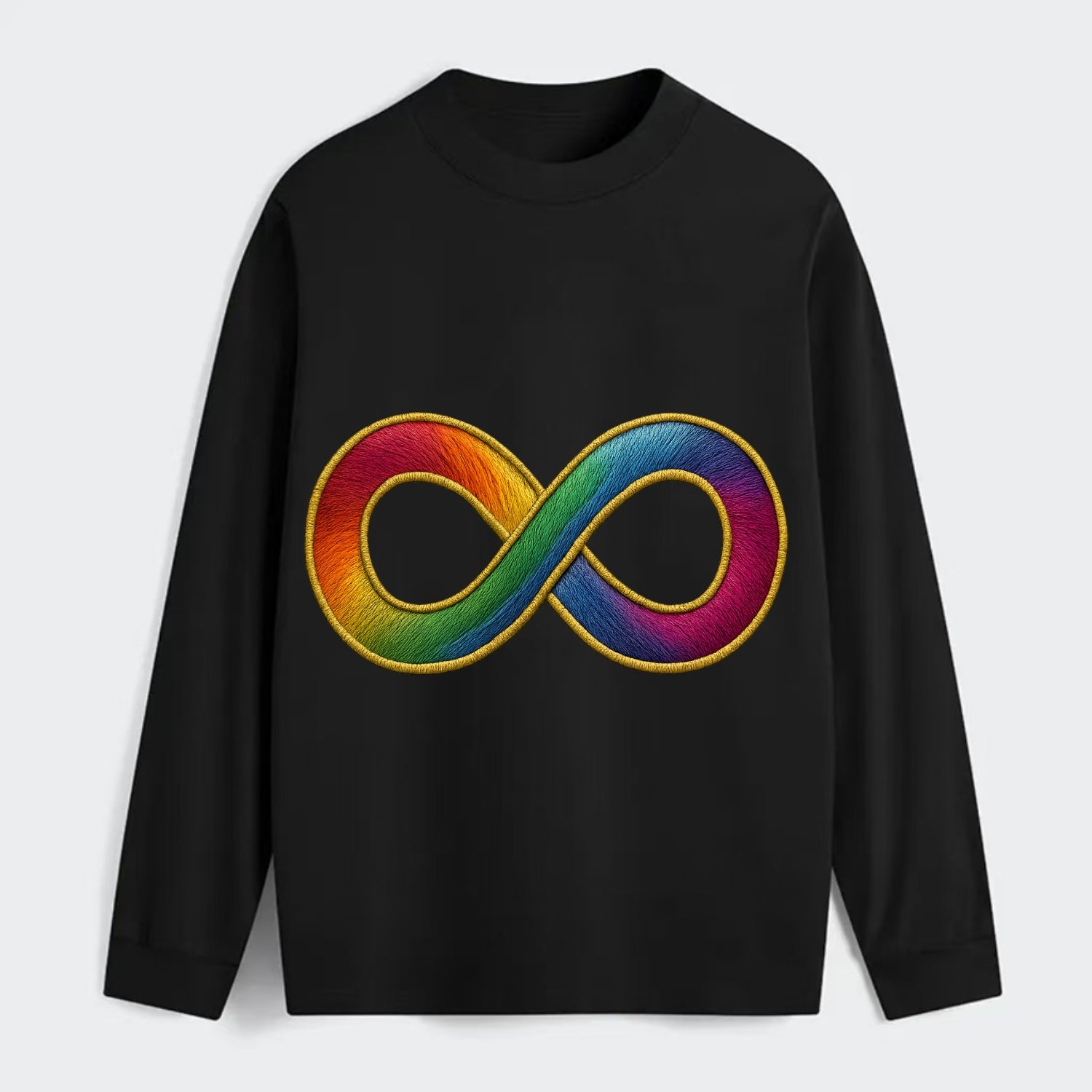 Infinity Symbol  - Classic Long Sleeve Shirt - Black