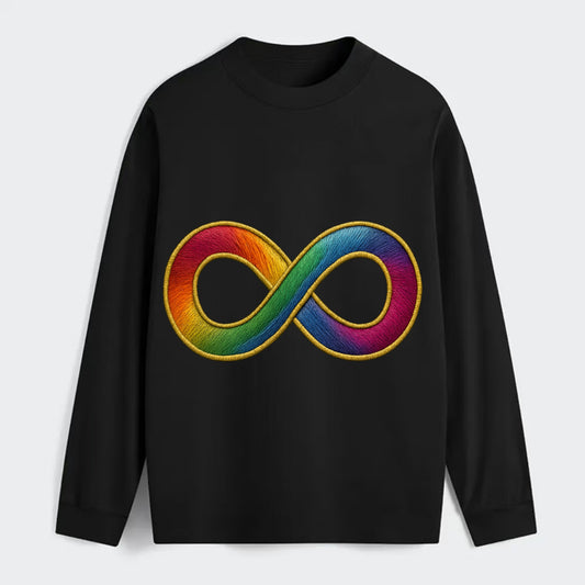 Infinity Symbol  - Classic Long Sleeve Shirt - Black