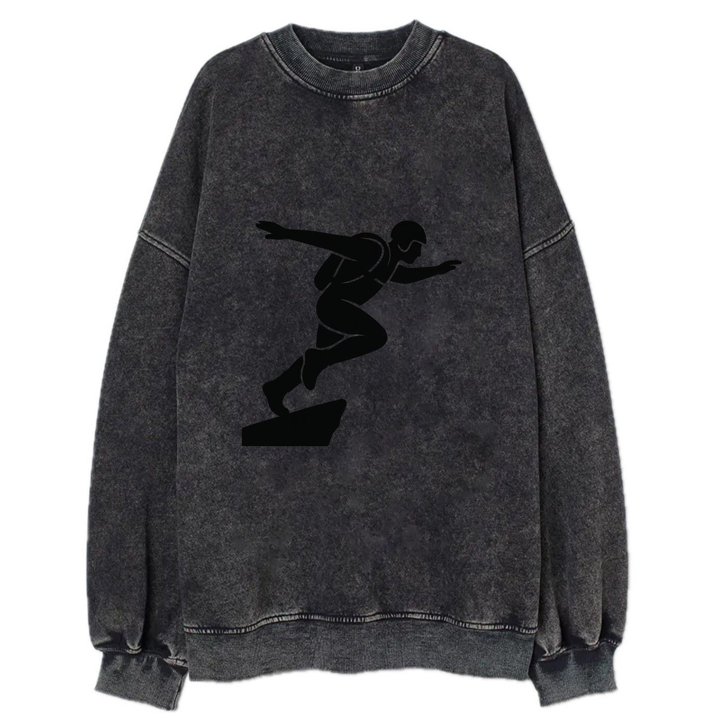 Base jumper launching off - Vintage Sweatshirt - Black