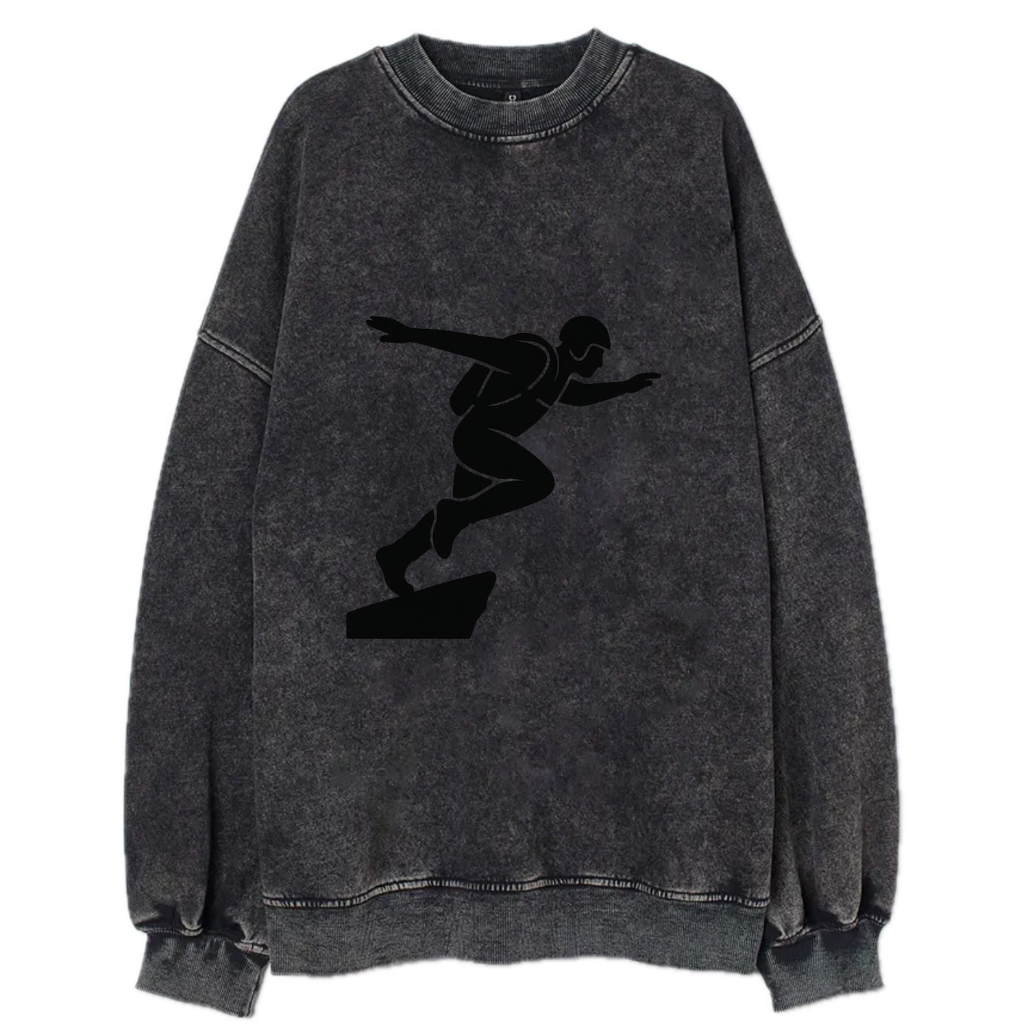 Base jumper launching off - Vintage Sweatshirt - Black
