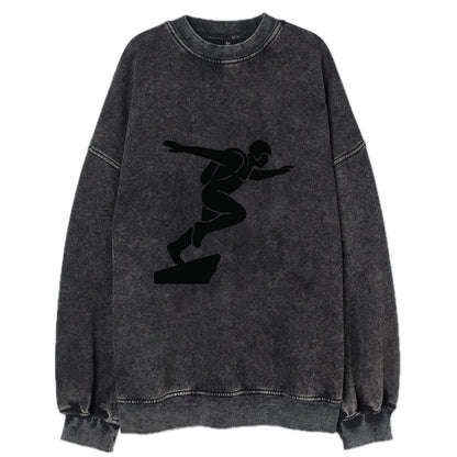 Base jumper launching off - Vintage Sweatshirt - Black