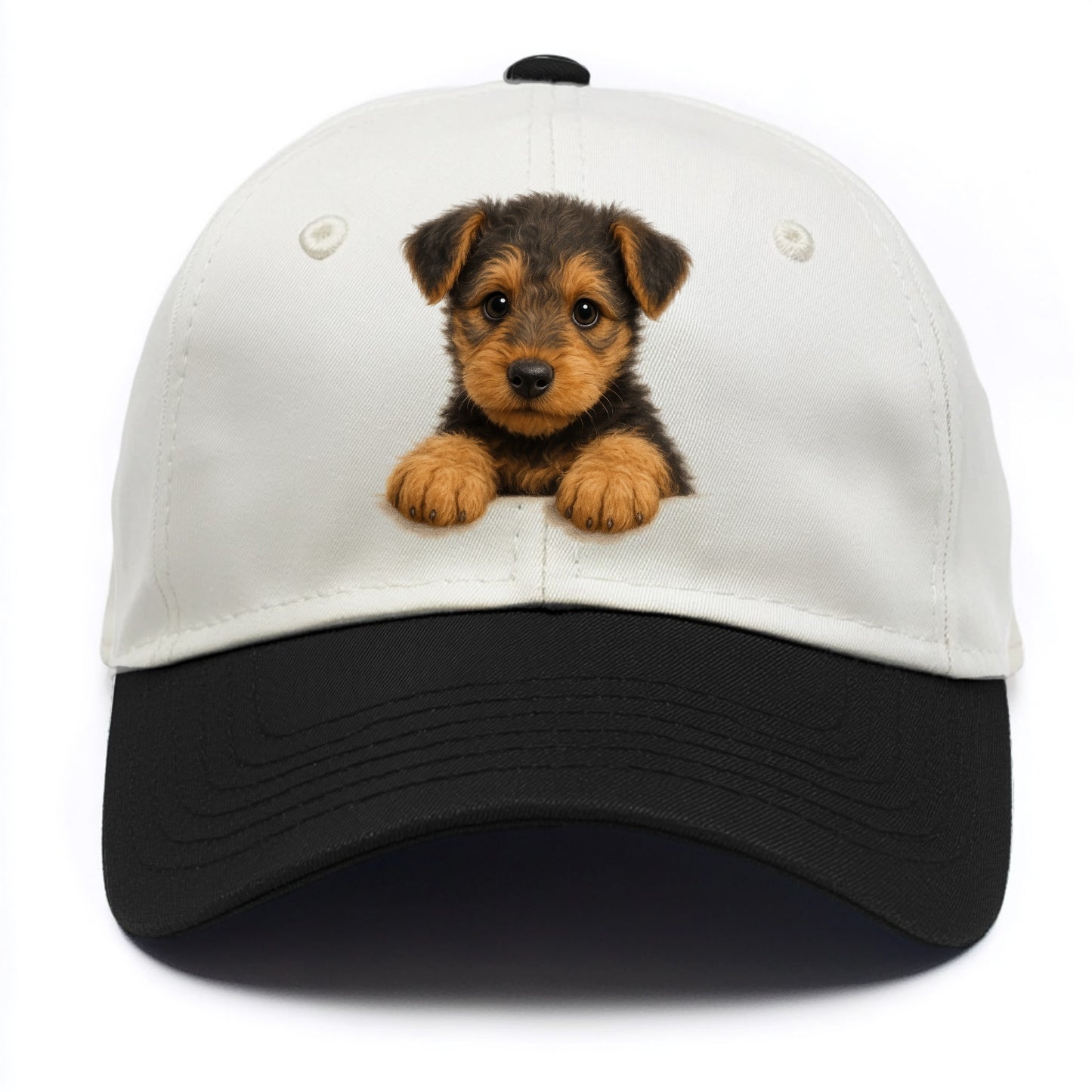 Airedale Terrier  - Two Tone Cap - Black