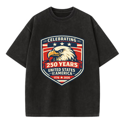 Heritage Eagle Emblem - Vintage T-shirt - Black