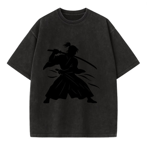 Japanese samurai sword draw - Vintage T-shirt