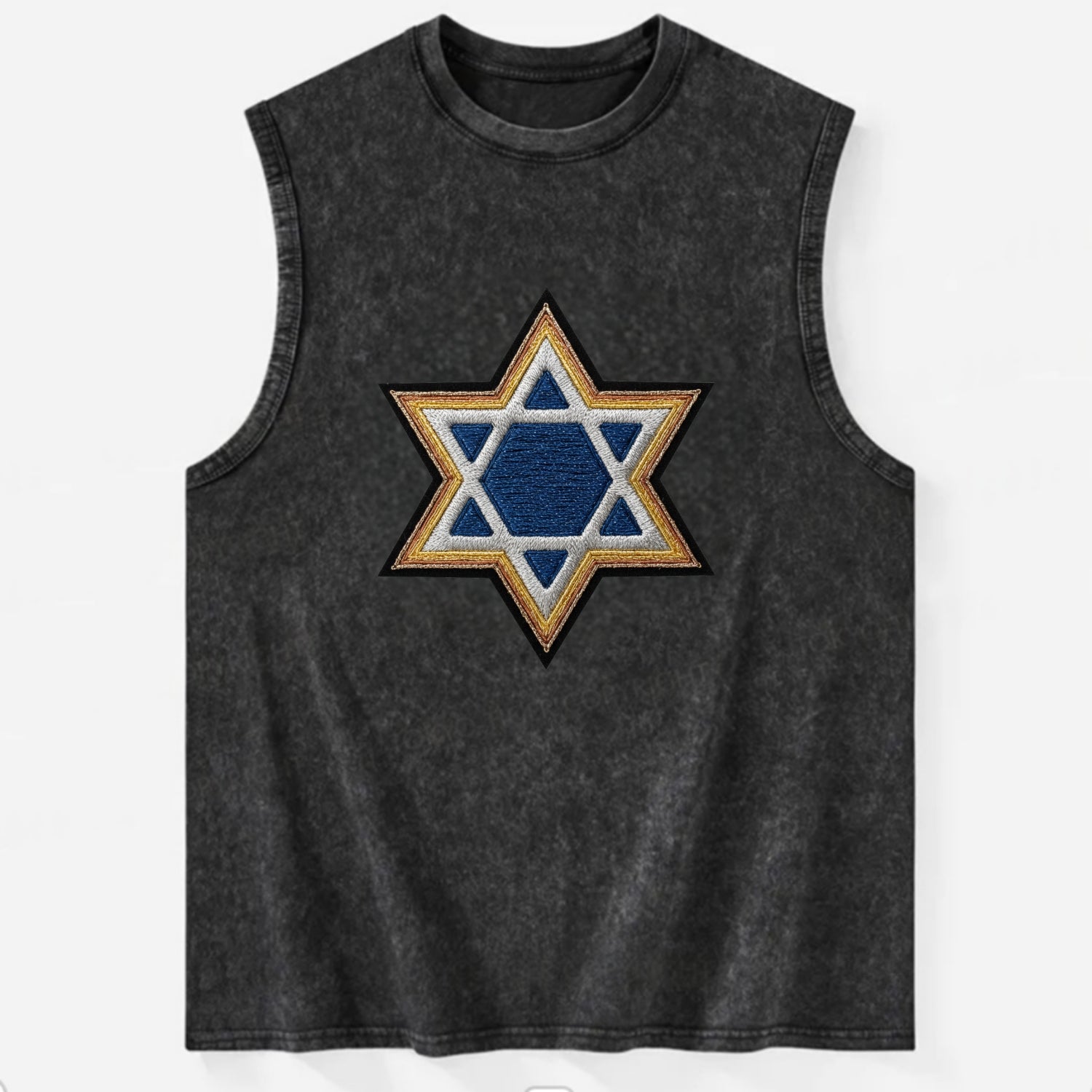 Star of David - Vintage Washed Tank - Black