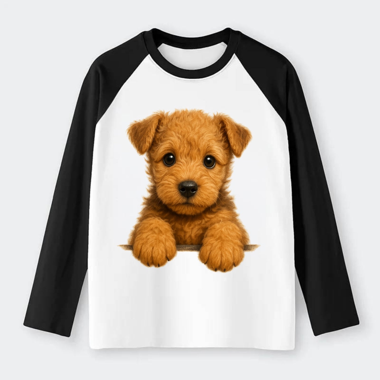 Lakeland Terrier  - Raglan Long Sleeve T-Shirt - Black