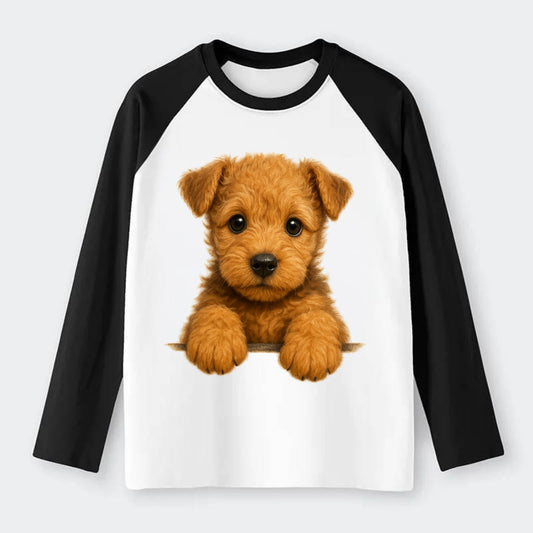 Lakeland Terrier  - Raglan Long Sleeve T-Shirt - Black