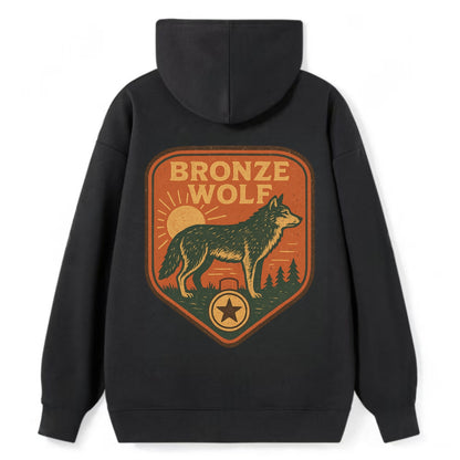 Bronze Wolf Medal  - Classic Pullover Hoodie - Black