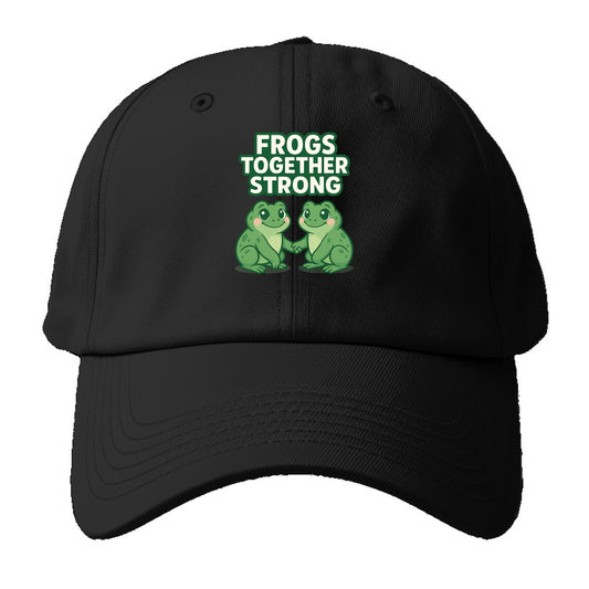 Frogs Together Strong 2 - Baseball Cap For Big Heads - Black