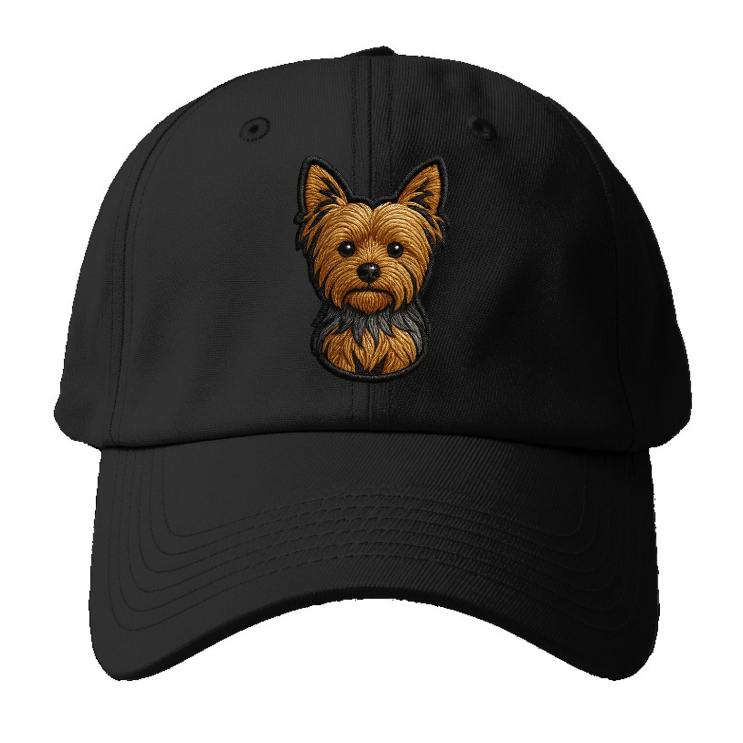 Yorkshire Terrier - Modern tiny dog logo - Baseball Cap For Big Heads - Black