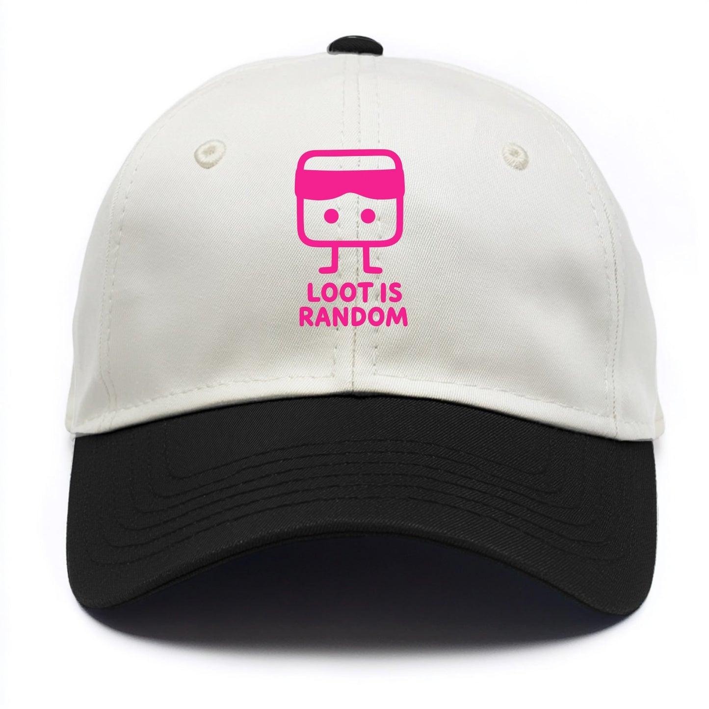 LOOT IS RANDOM | Dice wearing blindfold - Two Tone Cap - Black