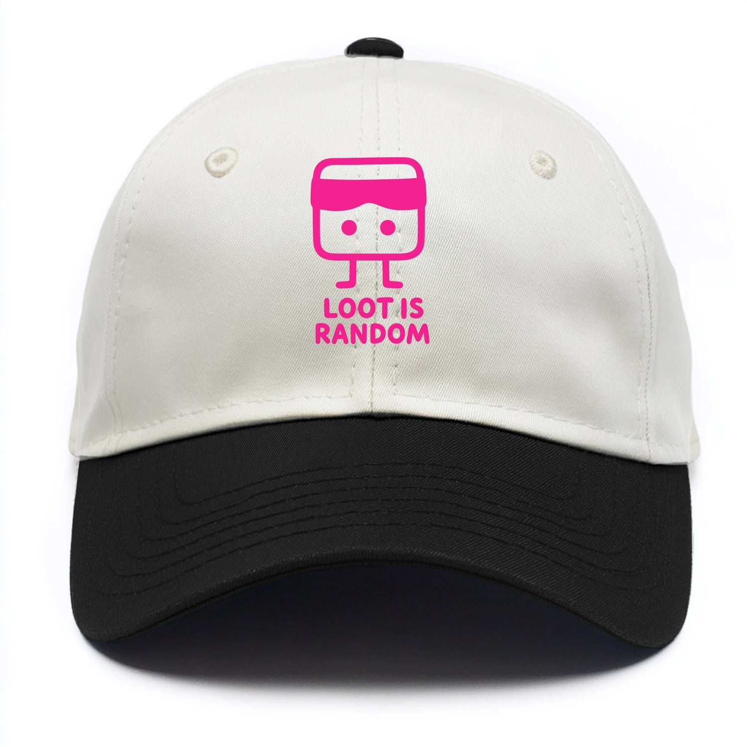 LOOT IS RANDOM | Dice wearing blindfold - Two Tone Cap - Black
