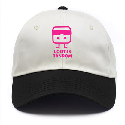 LOOT IS RANDOM | Dice wearing blindfold - Two Tone Cap - Black