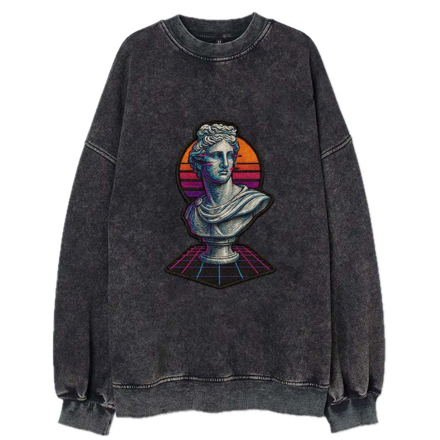 Greek Statue - Vintage Sweatshirt - Black