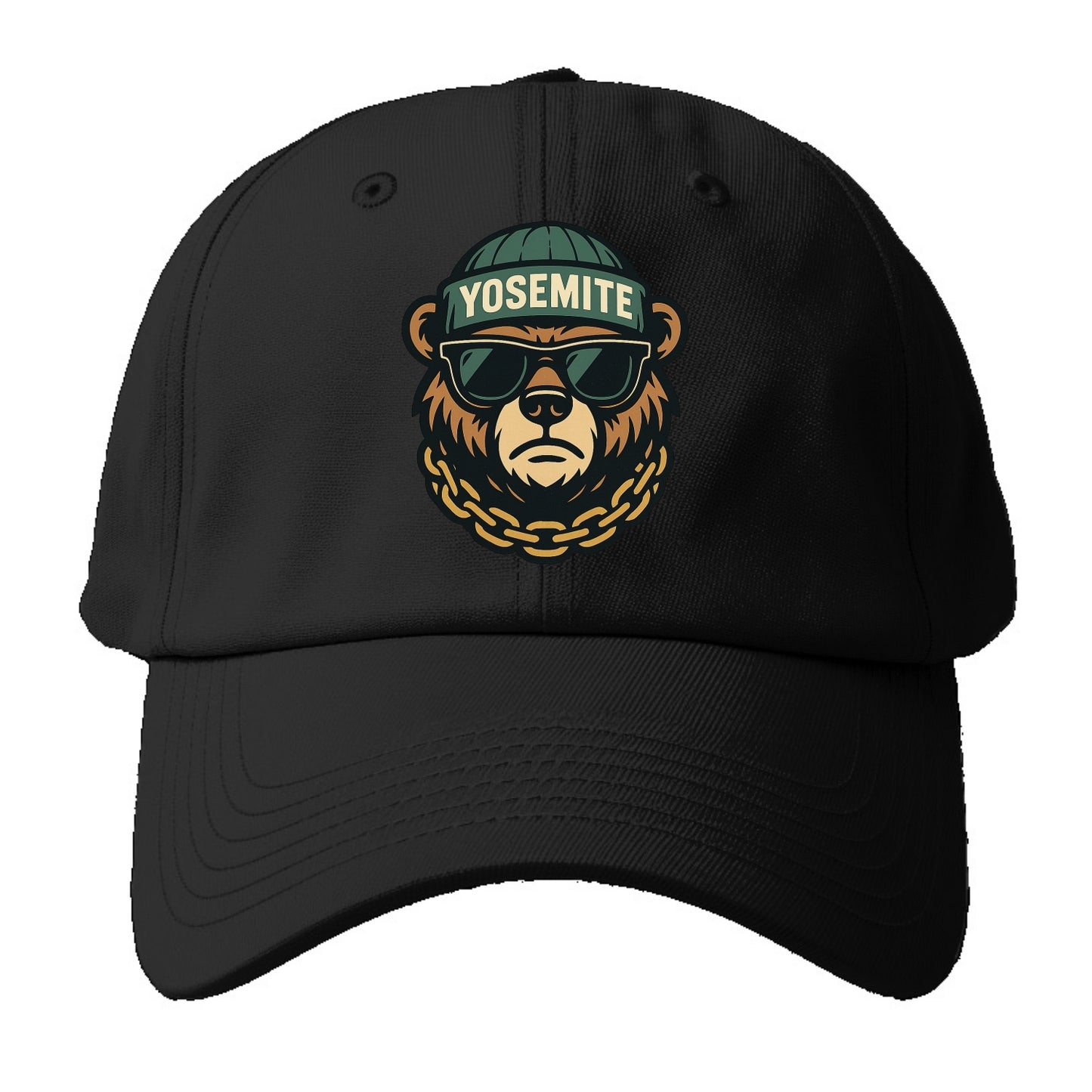 Yosemite Bear - Baseball Cap - Black
