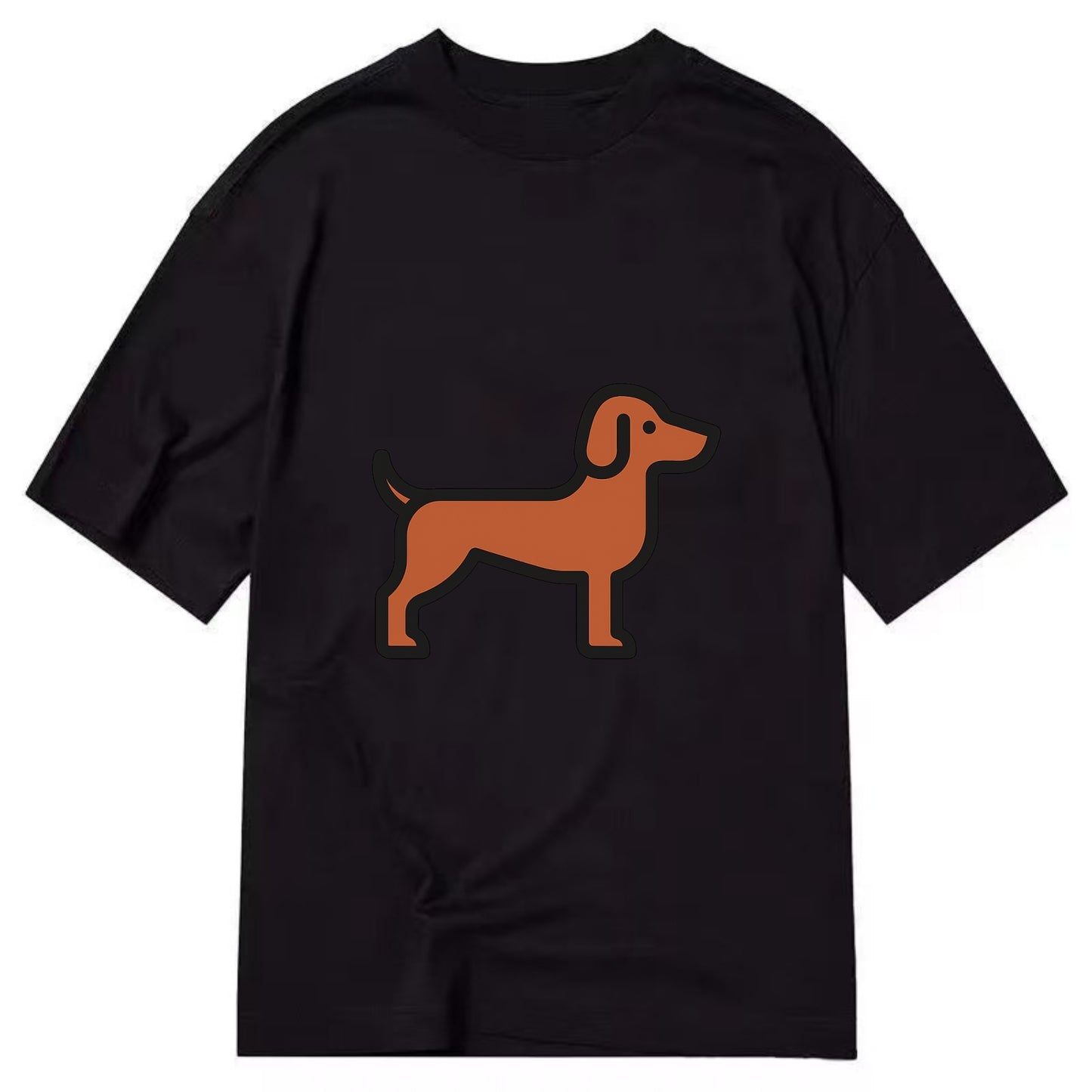 Vizsla - Rust colored flat side profile - Classic T-shirt - Black