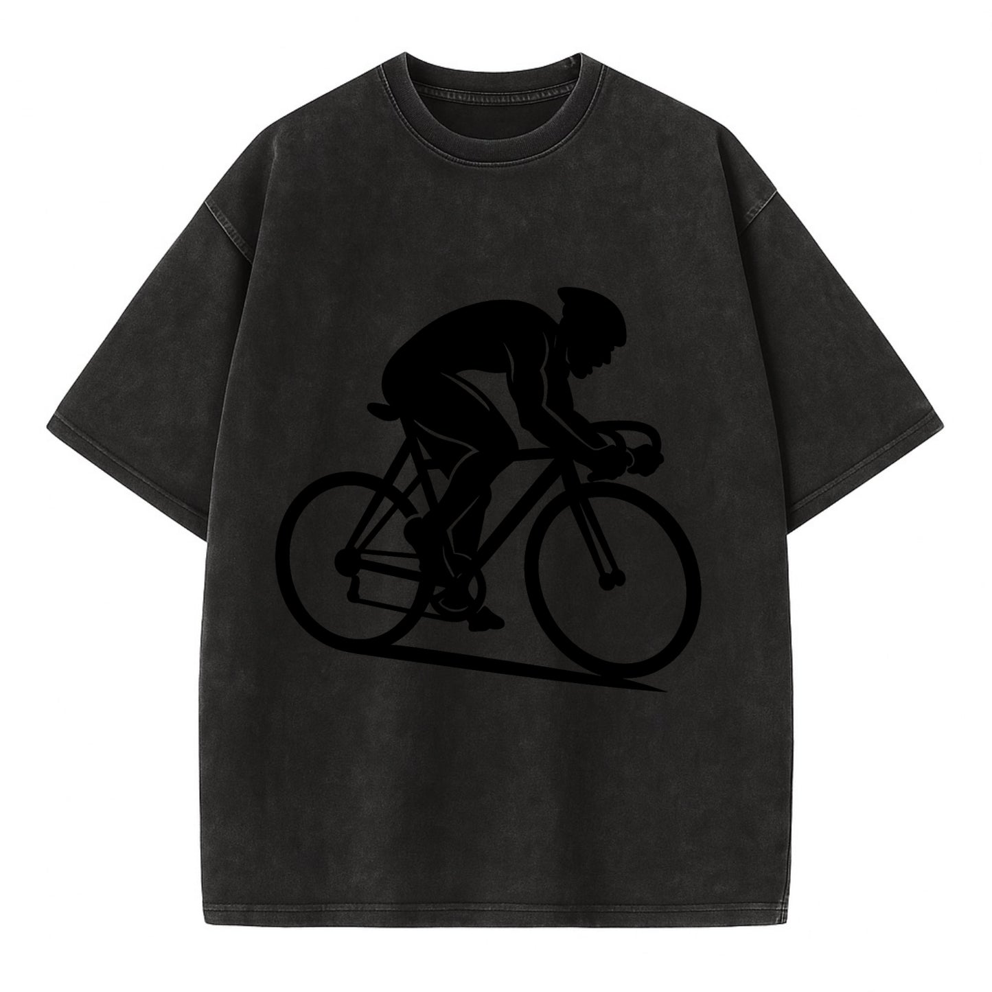 Sprint cyclist racing stance - Vintage T-shirt - Black
