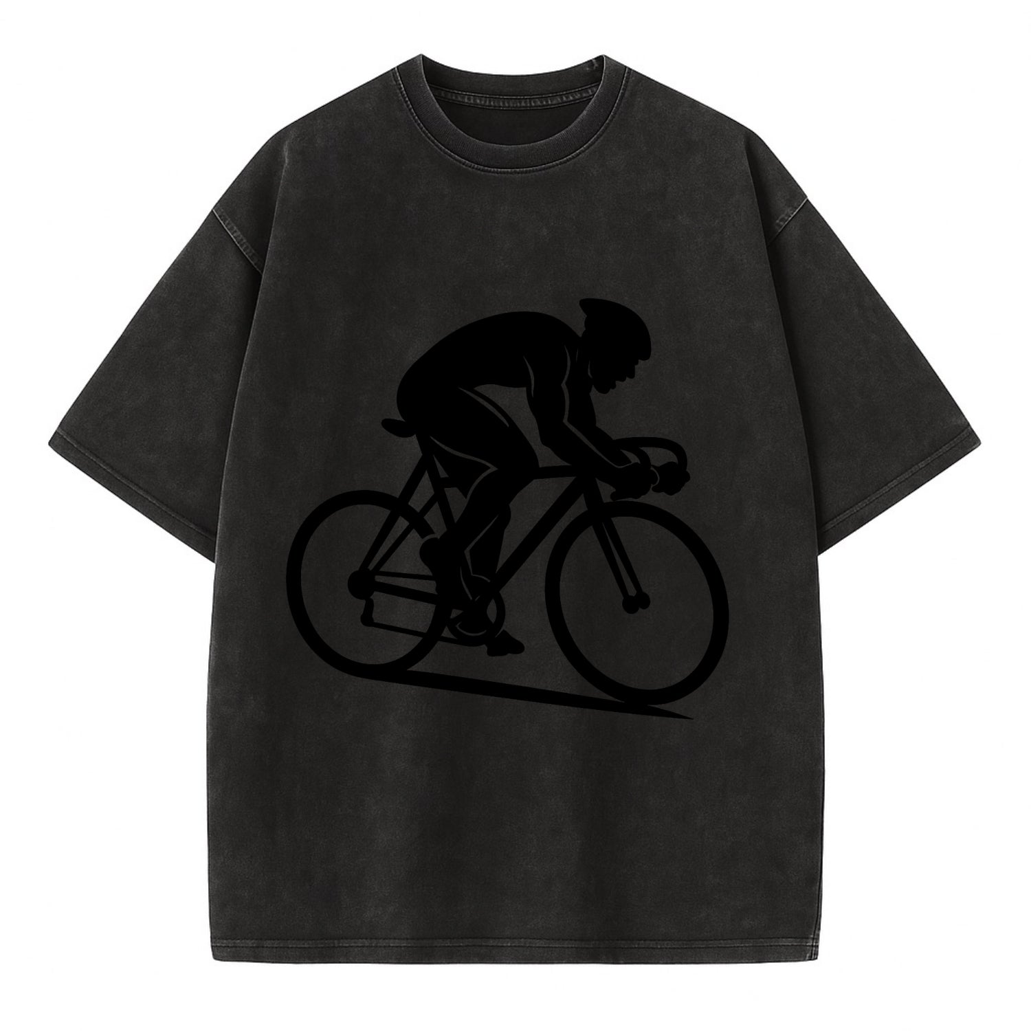 Sprint cyclist racing stance - Vintage T-shirt - Black