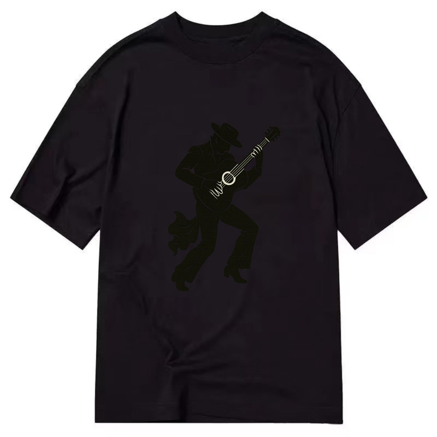 Flamenco guitarist dramatic pose - Classic T-shirt - Black