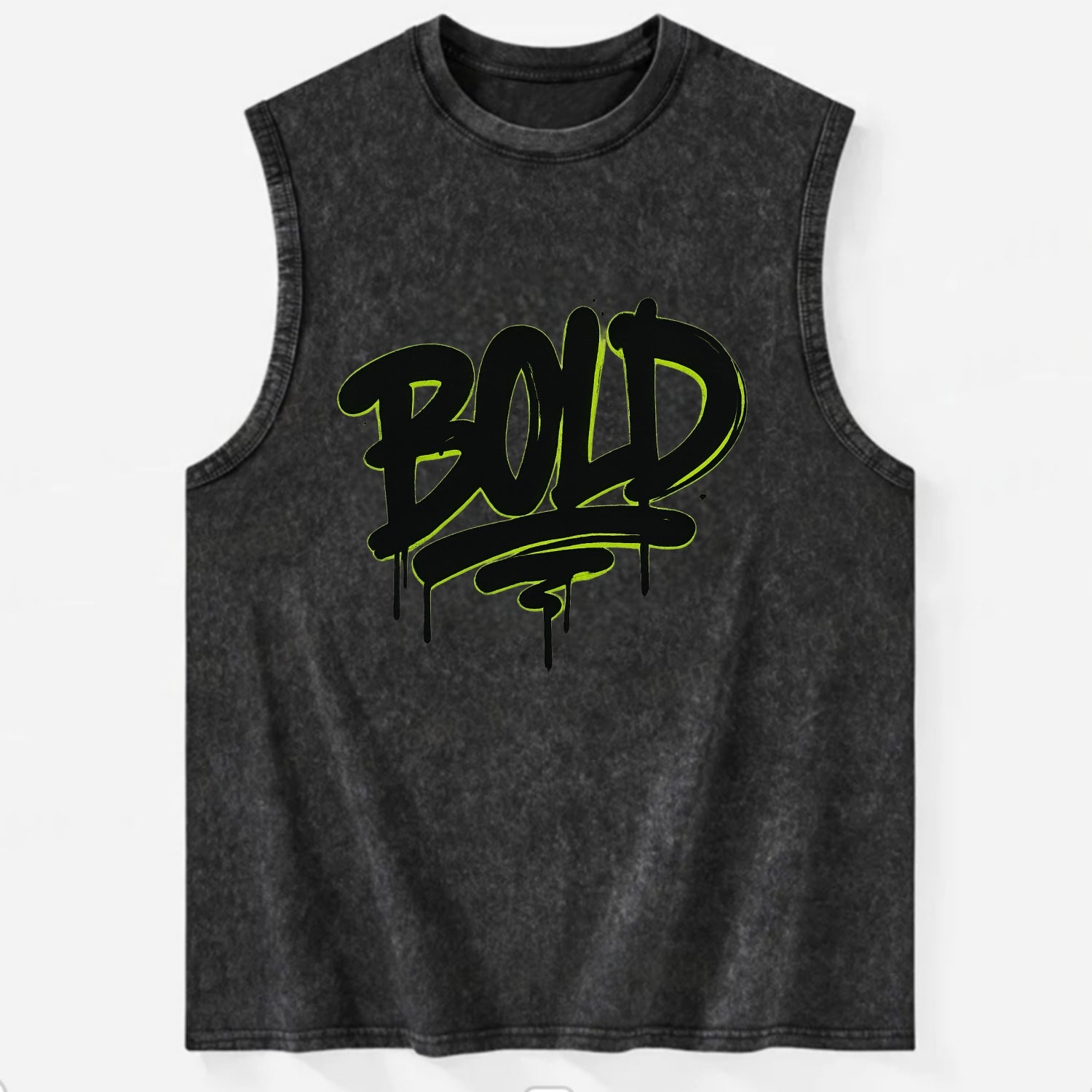 Bold typography design - "BOLD" - courageous, standing out - Vintage Washed Tank - Black