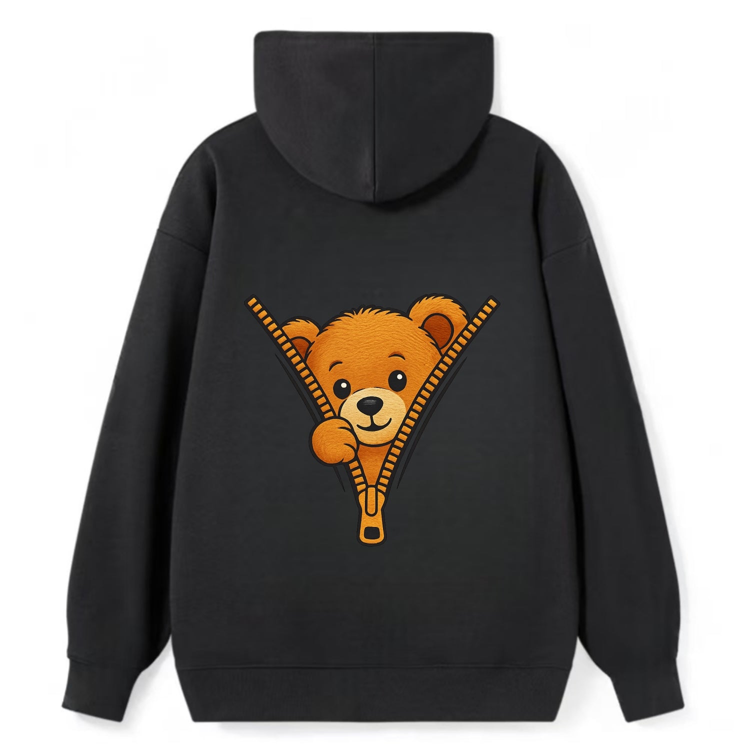 zipper bear - Classic Pullover Hoodie - Black