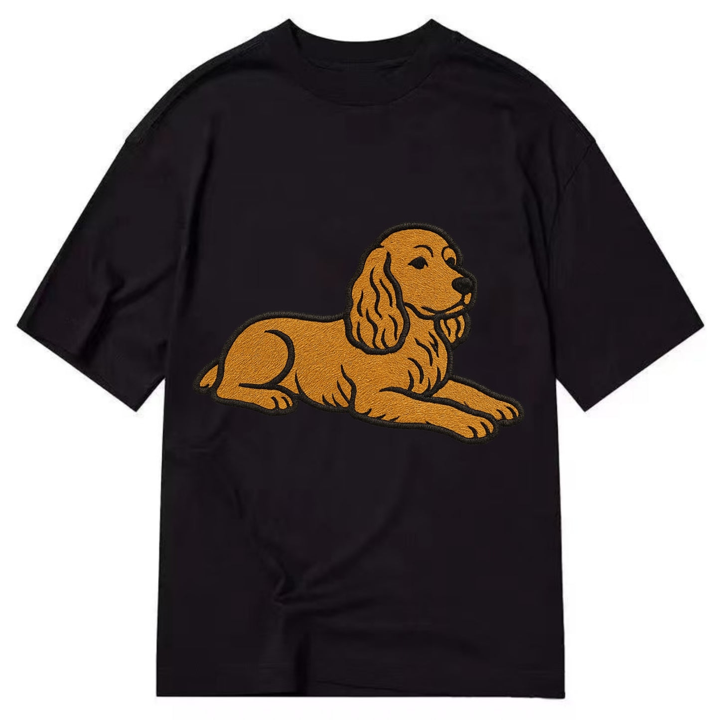 Cocker Spaniel - Golden colored relaxed Classic T-shirt - Black