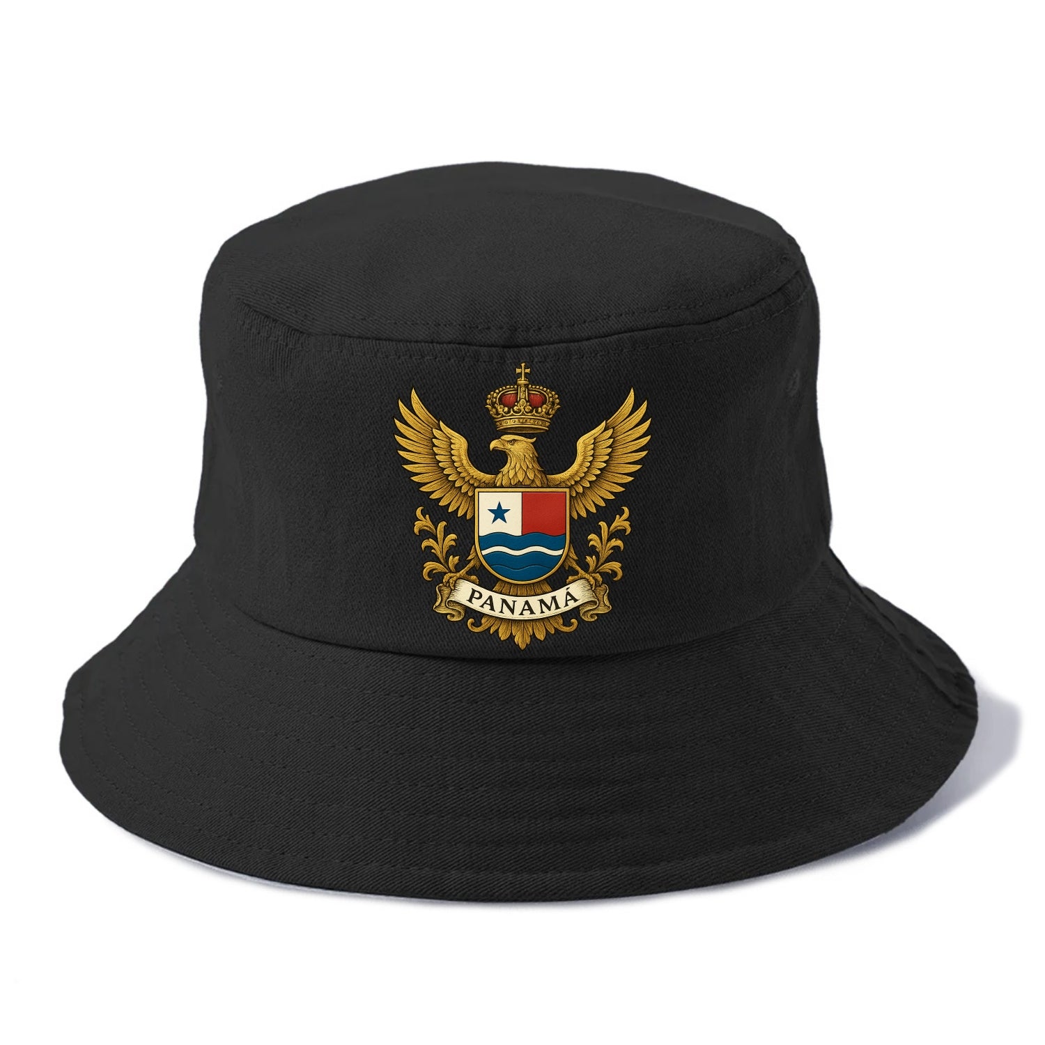 Panama Heritage Badge  - Bucket Hat - Black