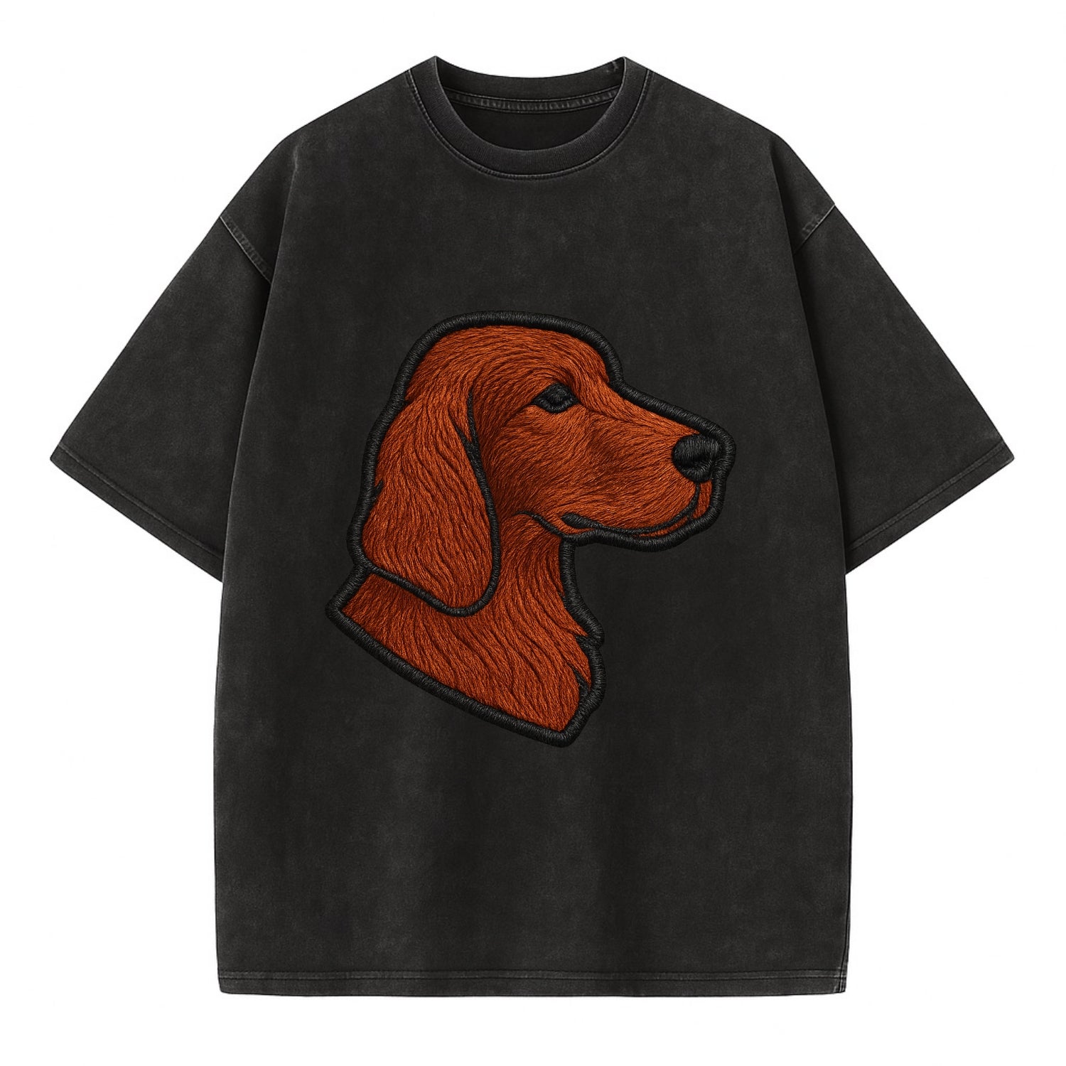 Irish Setter - Contemporary red setter l - Vintage T-shirt - Black