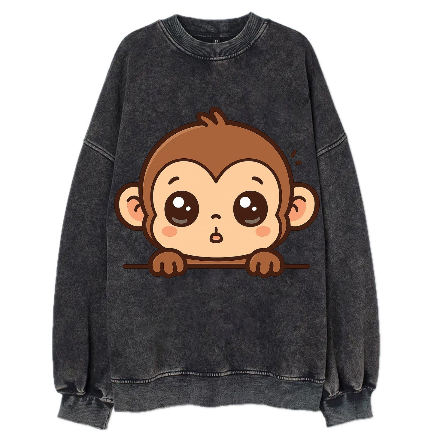 Baby Monkey  - Vintage Sweatshirt - Black